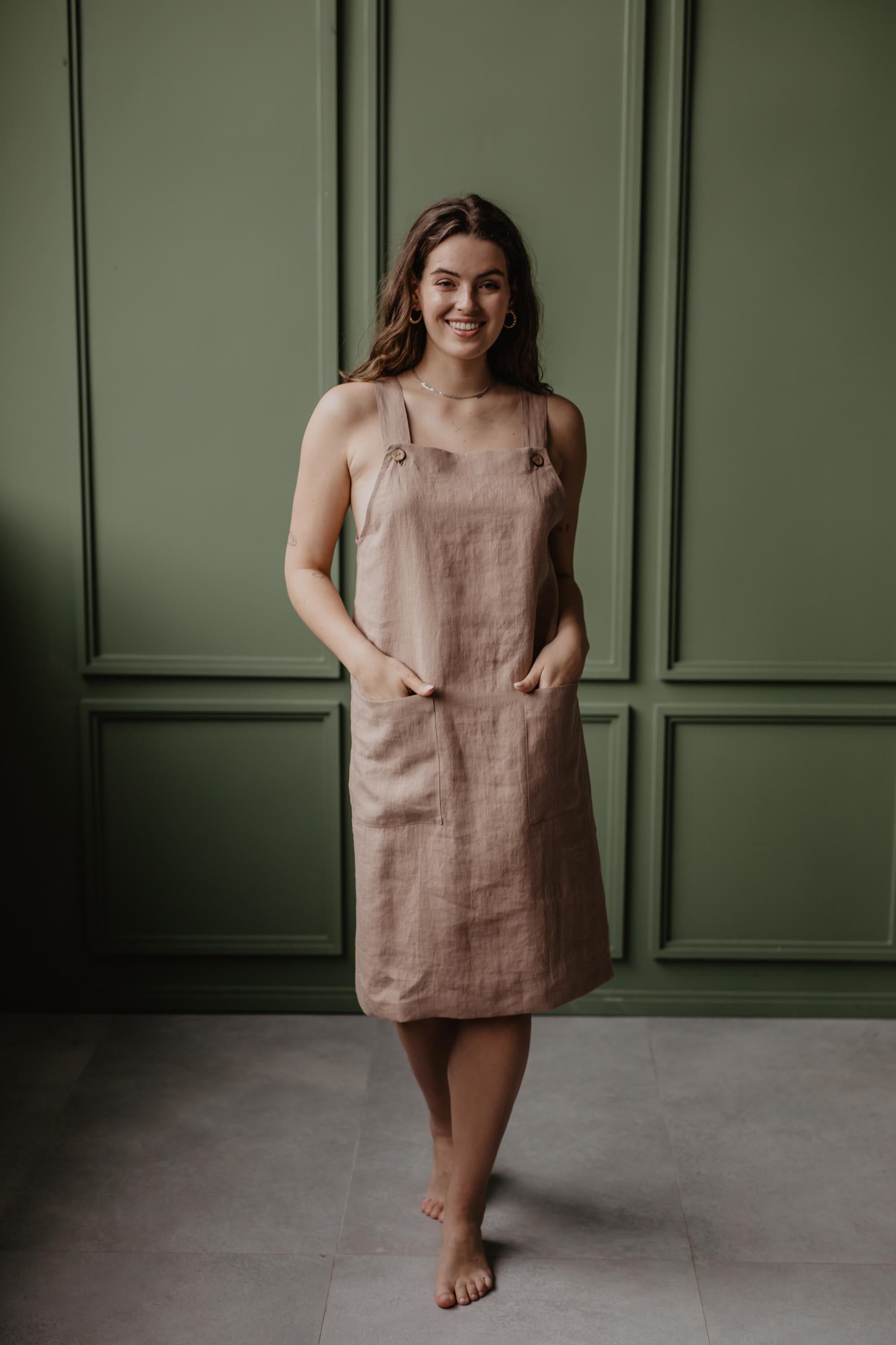 Linen Jumper Dress, Pinafore Dress, Linen Dress, Sleeveless Dress, Natural  Dress, Summer Dress, Plus Size Sundress, Linen Dress Women Jumper -   Norway