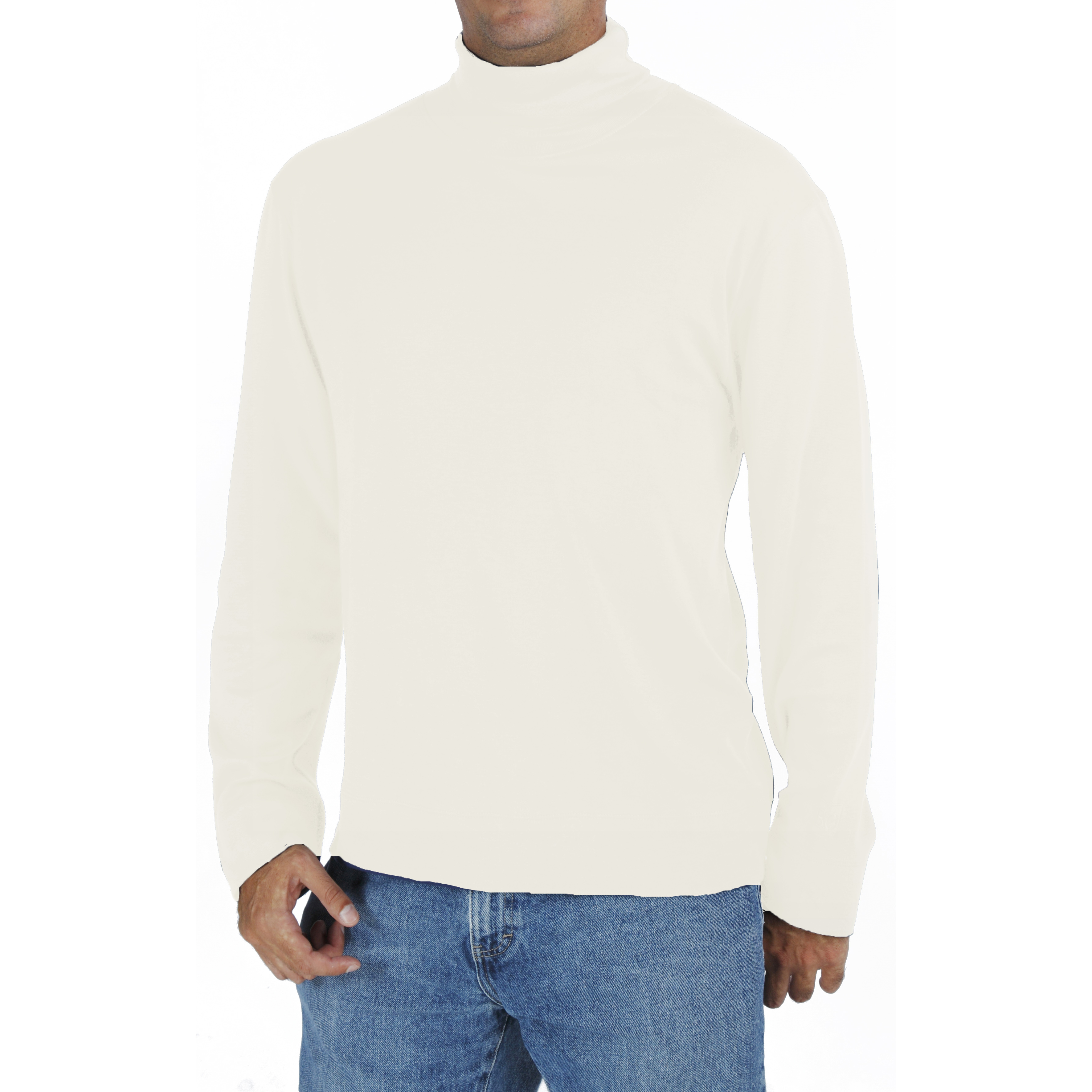 Project Cece  Detached Sleeves Turtleneck in Organic Pima