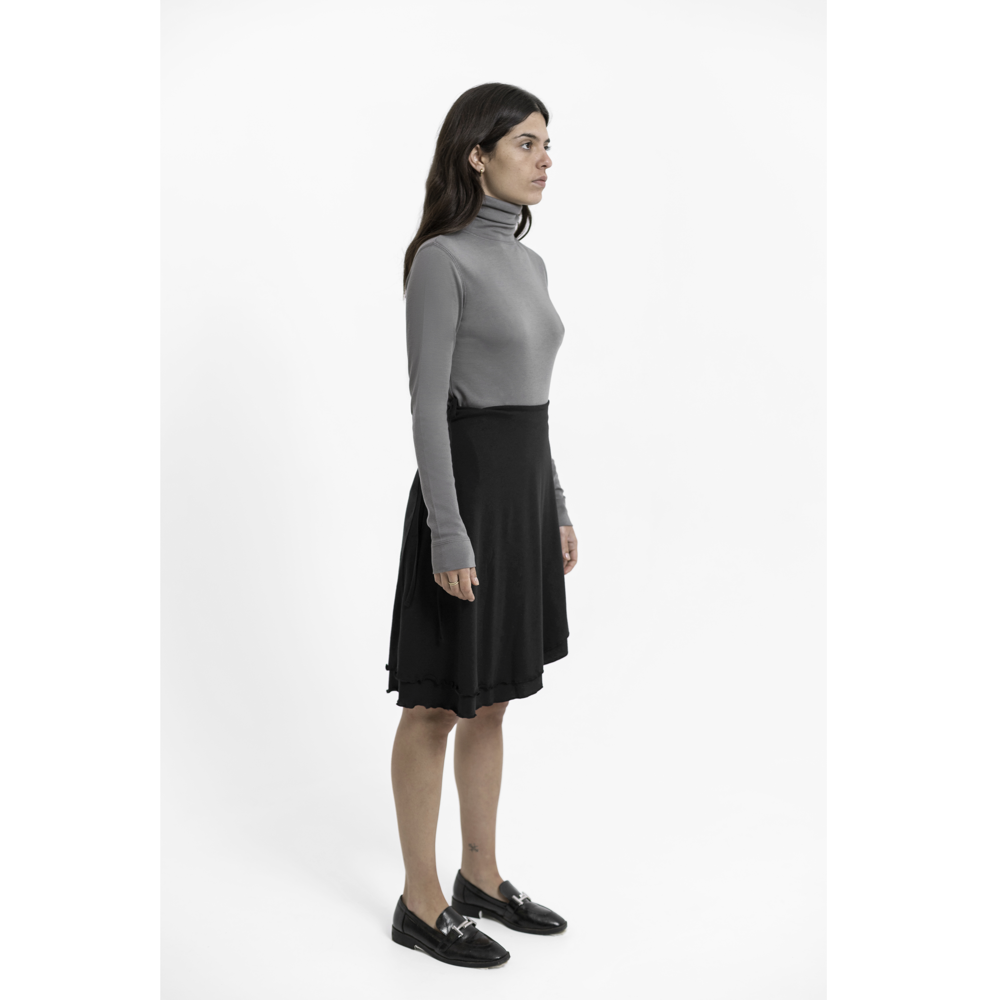 Project Cece  Detached Sleeves Turtleneck in Organic Pima