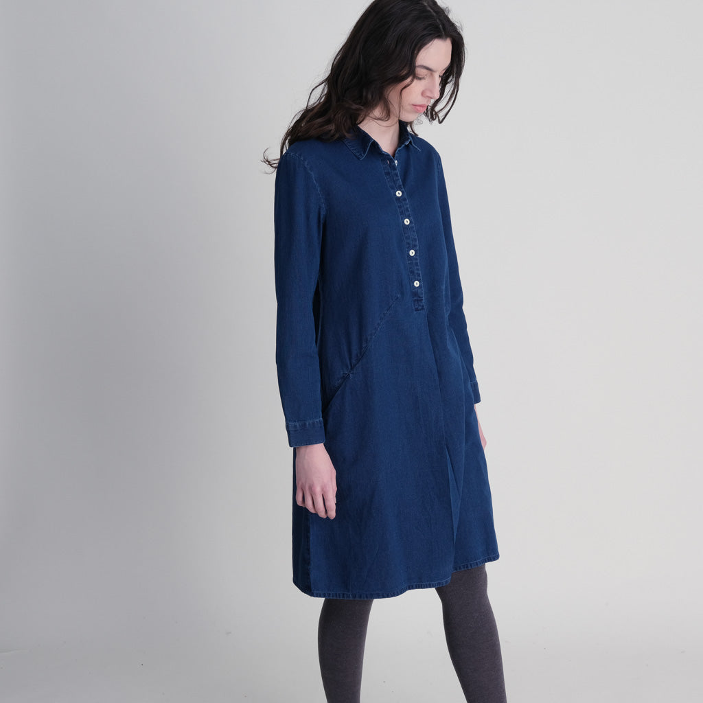 Project Cece  Alexa Denim Shirt Dress