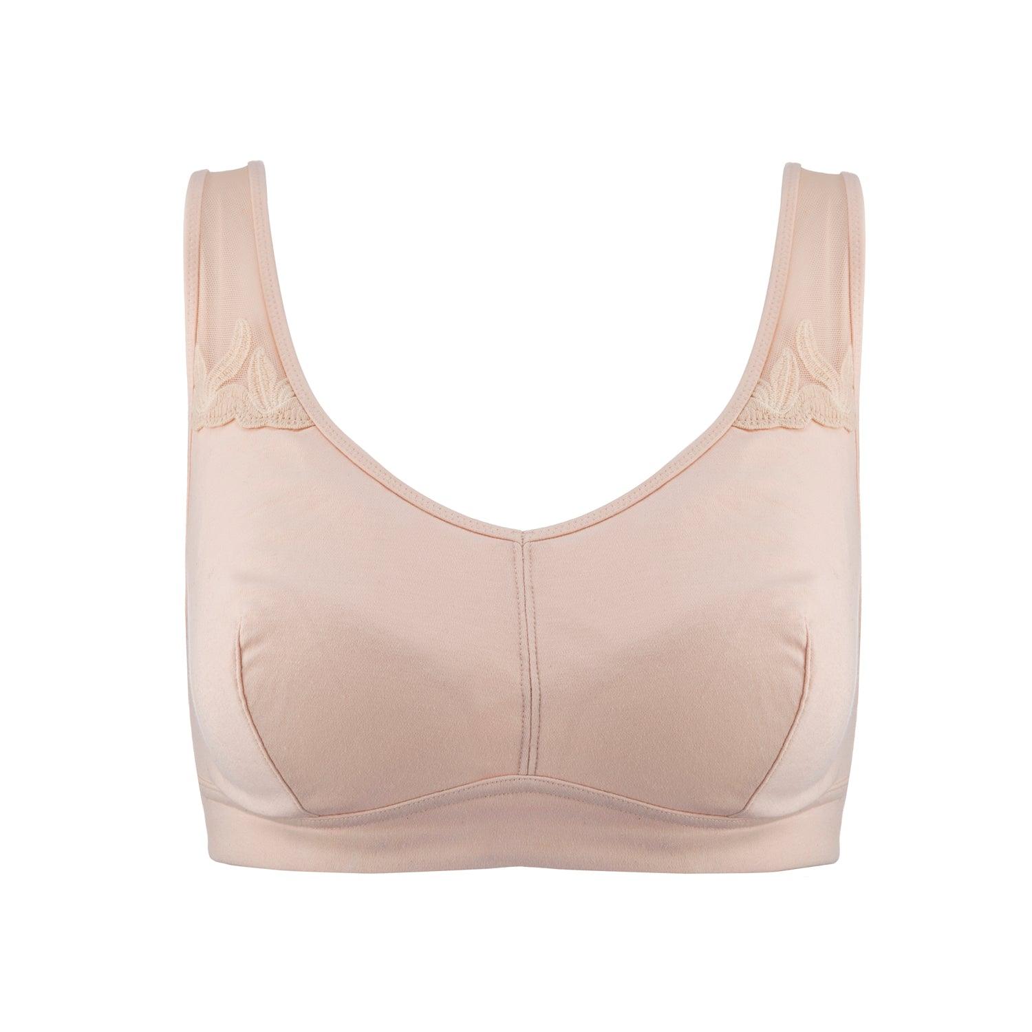 Buy SOIE Women Solid Full Coverage Cross Over Non Padded Non Wired Bra  Peach at