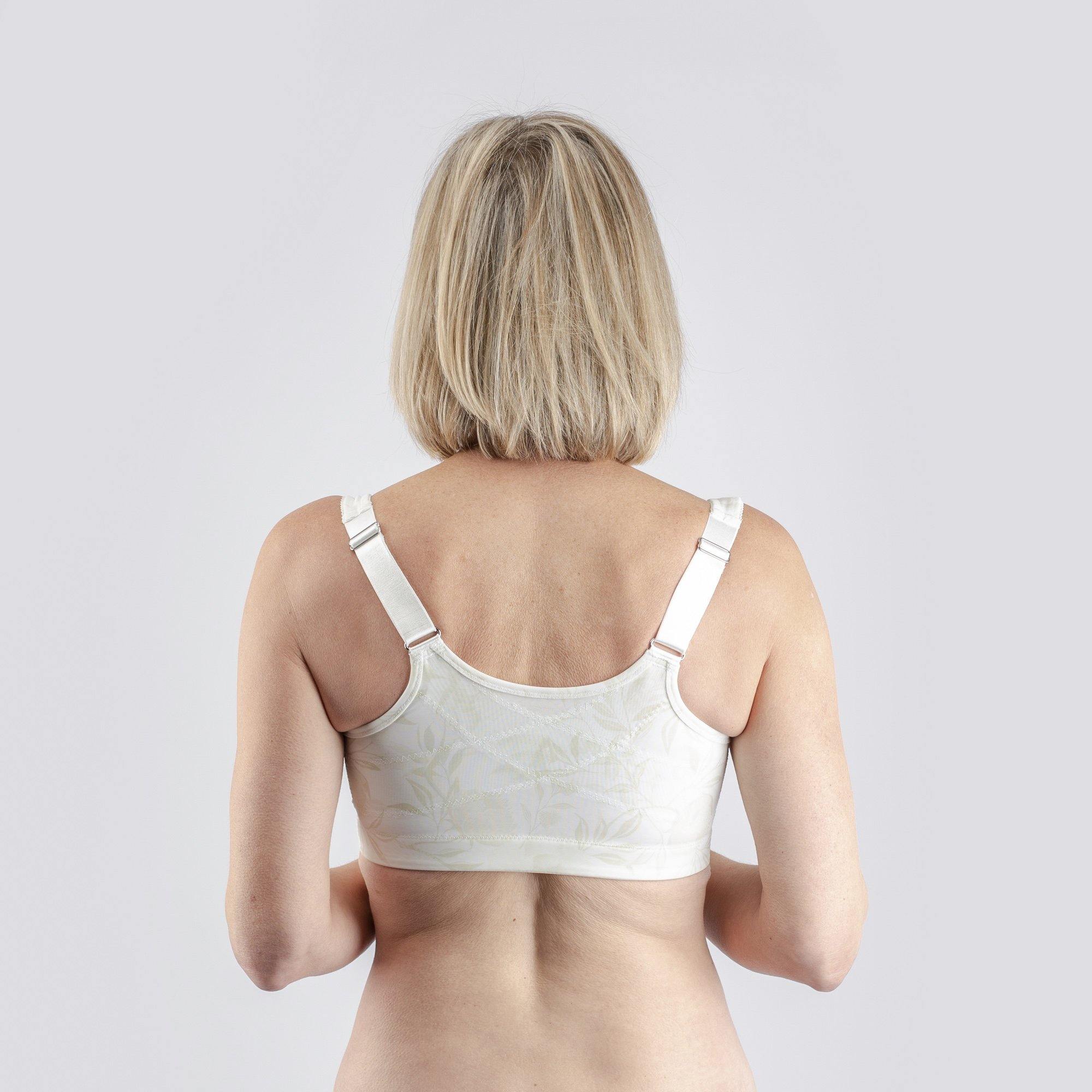 Project Cece  Back Support Silk & Organic Cotton Sports Bra (Floral Spritz  & Lily white)