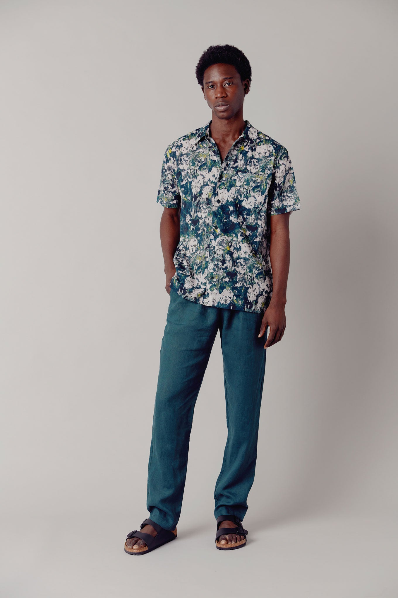 sage Tencel Shirt - Yahmo