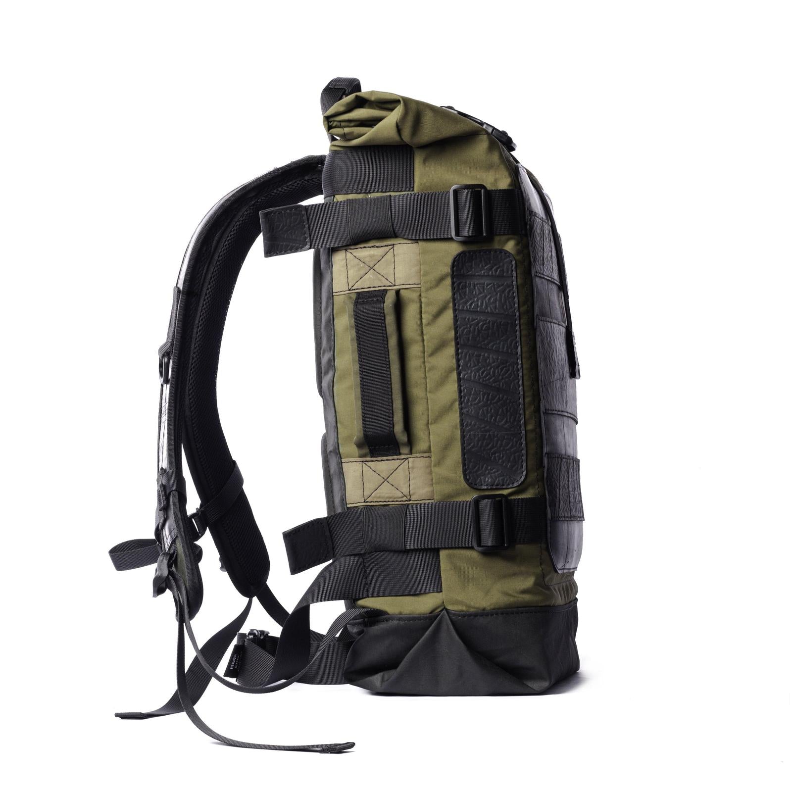 Upcycled buy camouflage sheet sail rolltop backpack