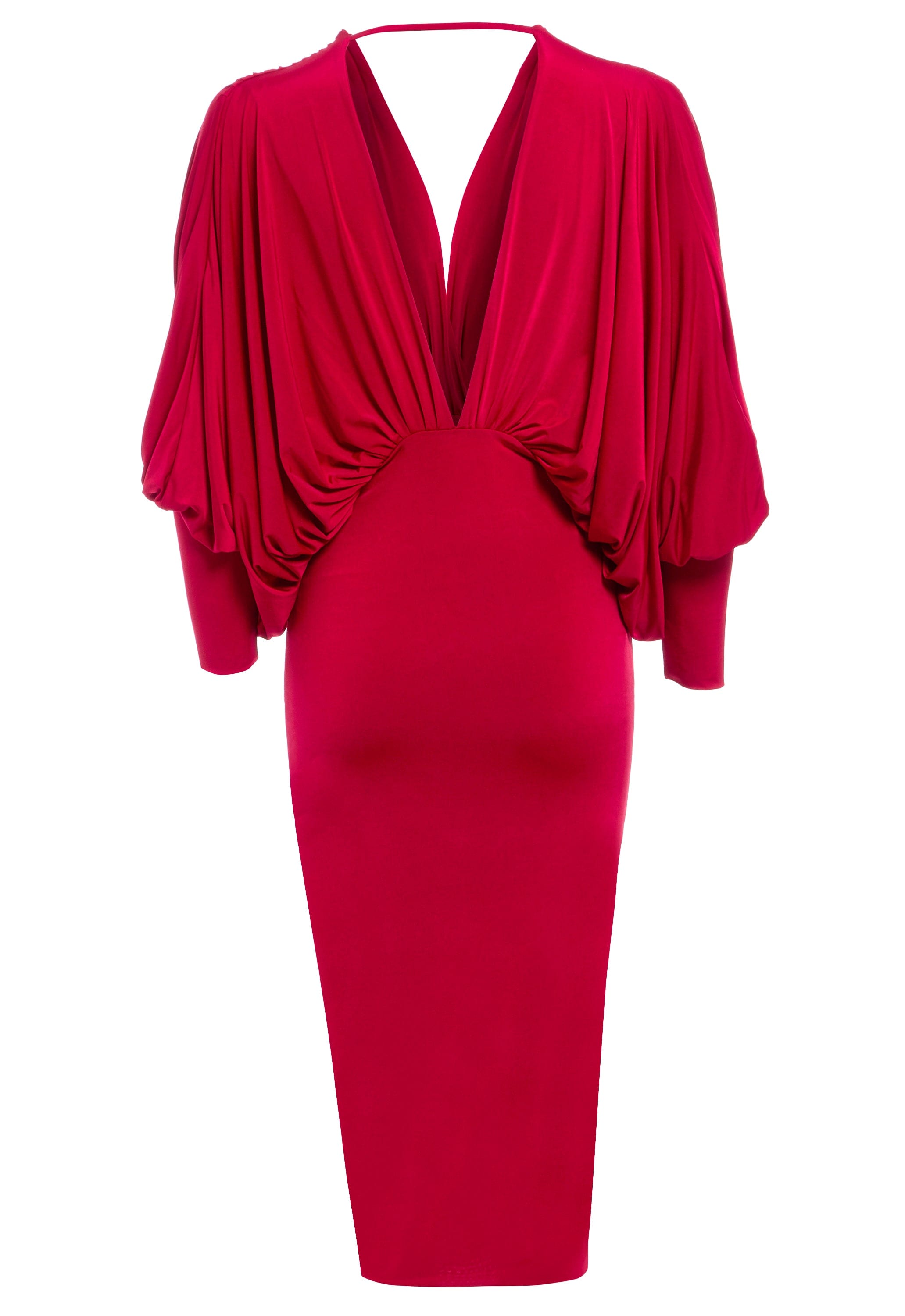 Project Cece | Red Batwing Dress