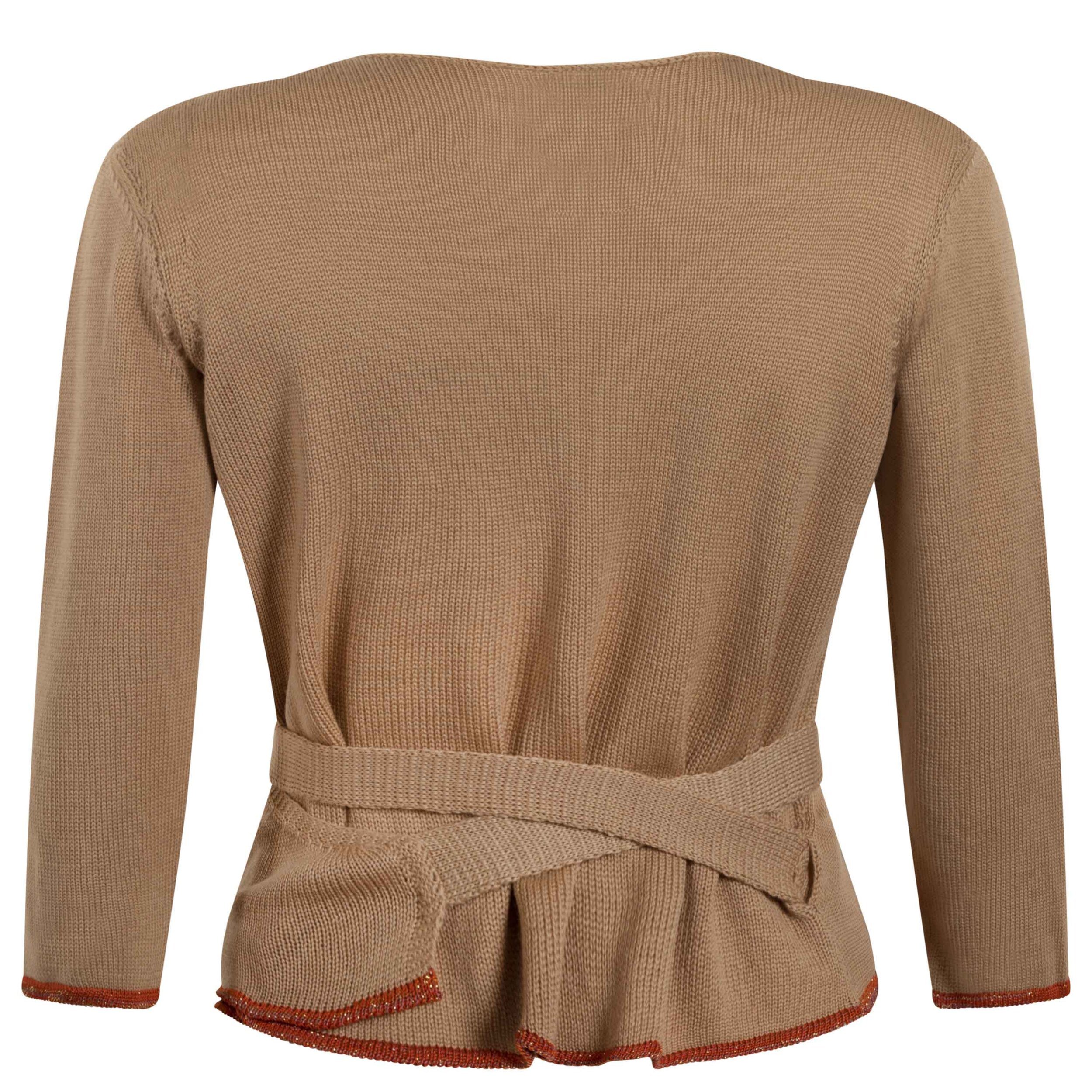 Merino wrap top