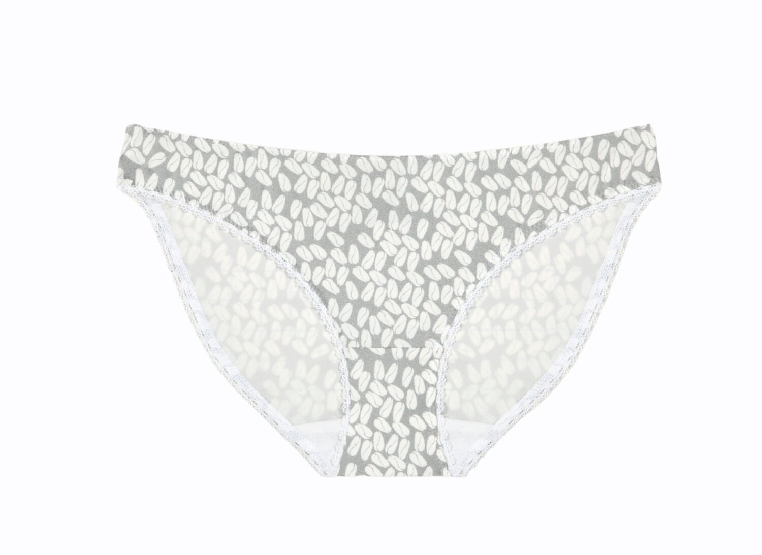 Underwired half cup padded bra - Coffee Nata print Silver - Project Cece